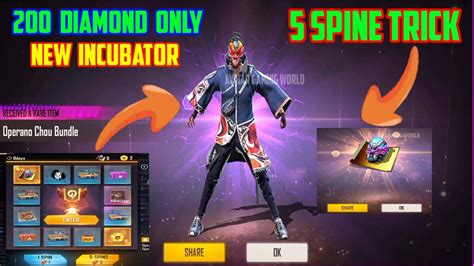 New Incubator Free Fire New Incubator 1 Spin Trick New Incubator