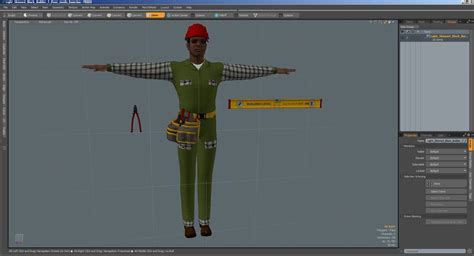Light Skinned Black Builder T Pose 3d Model 149 3ds Blend C4d Fbx Max Ma Lxo Obj Free3d