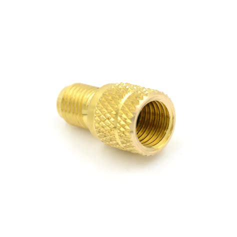 1pc X Brass Adapter Acme A C R134a Brass Fitting Adapter 1 4 Male To 1 2 Female Valve Core