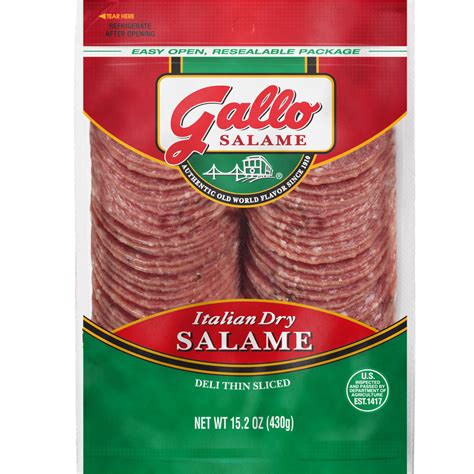 Gallo Salame Gallo Salame Deli Thin Sliced Italian Dry Salami Lunch