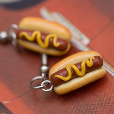 Summer Carnival Kosher Hot Dog With Mustard Polymer Clay Food Etsy