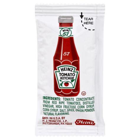 Ketchup Packets Heinz 9gm 1000ct Case Rdm Sales