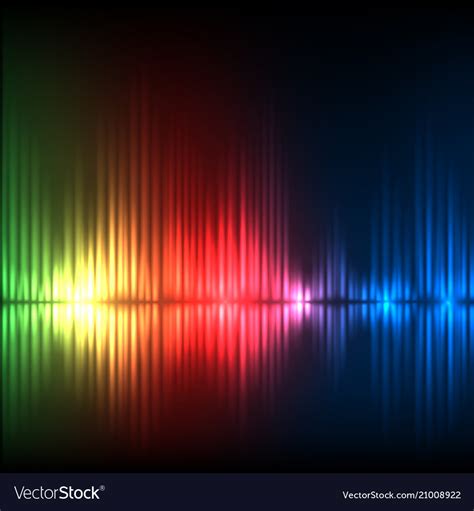 Green-red-blue wave abstract equalizer background Vector Image