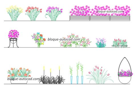 Flores En Alzado Dwg Descargar Bloques AutoCAD