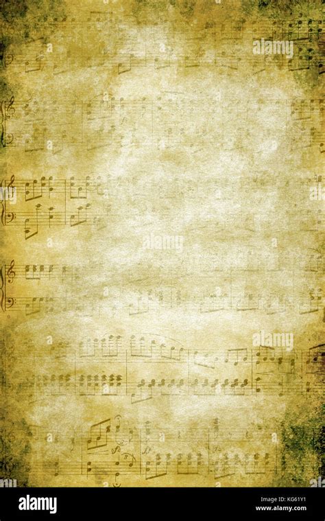 Grunge Background With Fading Music Notes Stock Photo Alamy