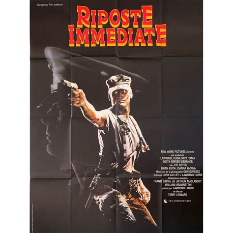 DEATH BEFORE DISHONOR French Movie Poster - 47x63 in. - 1987