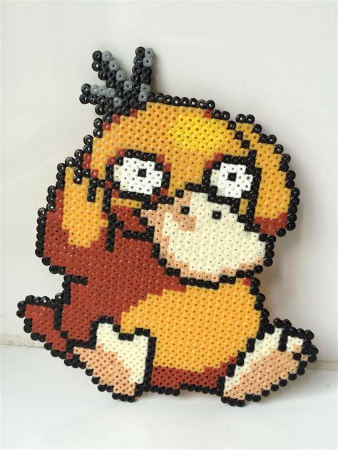 Psyduck Pokemon Mini Hama Bead Art Etsy