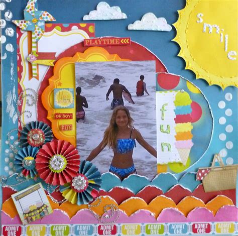 Bo Bunny Lemonade Stand Collection Bo Bunny Layouts Scrapbook Layout