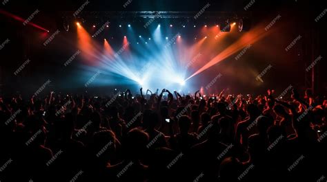 Premium Photo | A large crowd of people at a concert