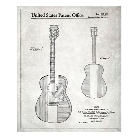 Patent Prints Buck Owens Guitar - 1972 - N/A | Art & Prints | Huckberry