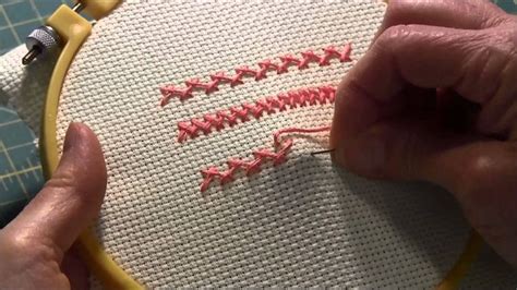 Herringbone Stitch (Embroidery Stitch) | Herringbone stitch, Embroidery stitches, Needlework crafts