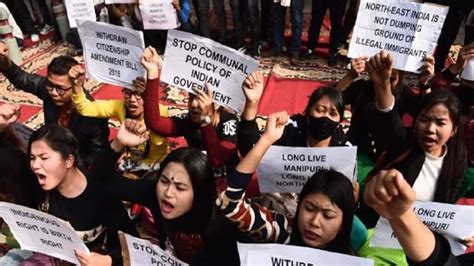 Anti CAB Protest Naked Rally Held Posters Pasted At CM Sonowal House