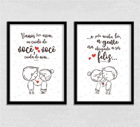 Kit Quadros Frase Amor Em Desenho No Elo7 Diparede Quadros Posters 1297c09 Quadros Com