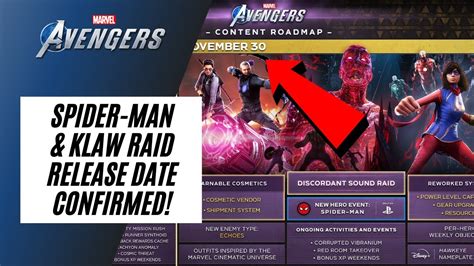 Spider Man Klaw Raid Release Date Confirmed Marvel S Avengers