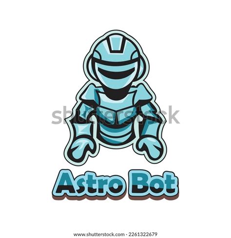 Astro Bot Mascot Logo Space Exploring Stock Vector (Royalty Free ...