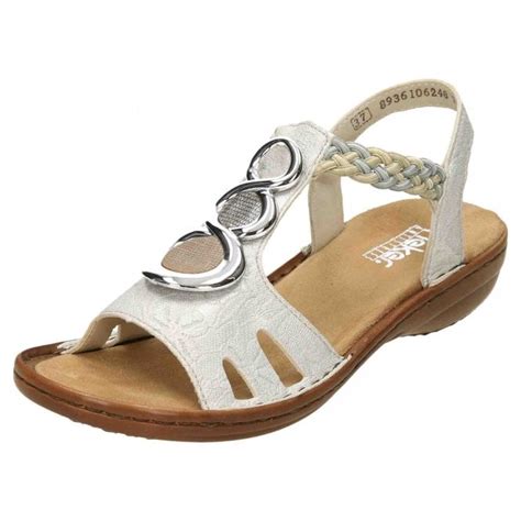 Rieker Slip On Slingback Open Toe Sandals 608t8 81 Ladies Footwear