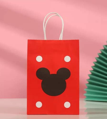 Pack Bolsa De Papel Kraft Para Dulces Mickey Mouse Disney Cuotas