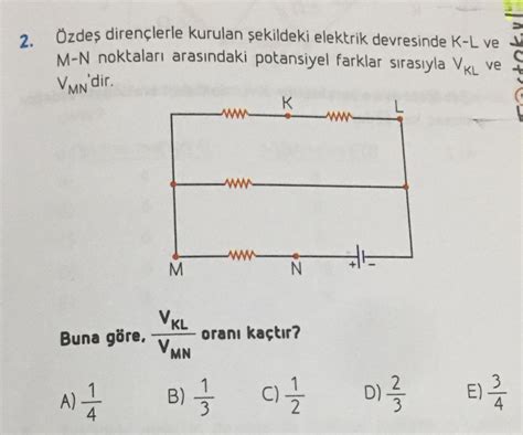 Fizik Elektrik Devreleri Yard Mmm Eodev