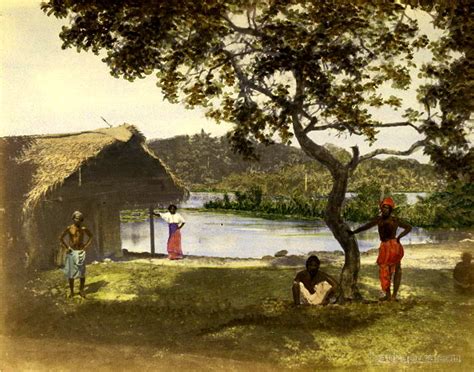 Lake scenery in Sri Lanka c.1852