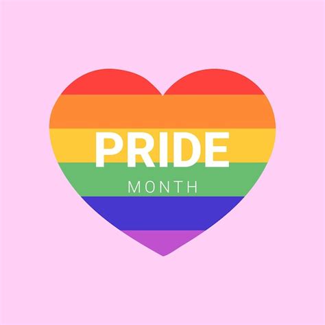 Premium Vector Lgbt Pride Month Heartshaped Design Lgbt Flag