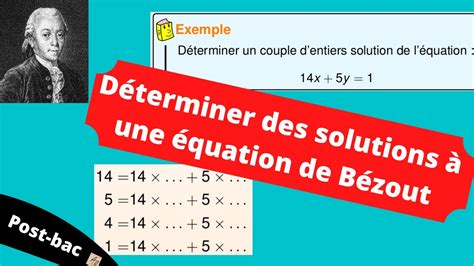 Déterminer une solution particulière à une équation de Bézout