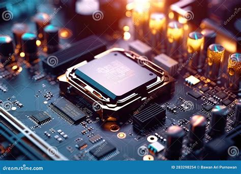 Um Circuito Ou Motherboard Que Mostre A Unidade Central De