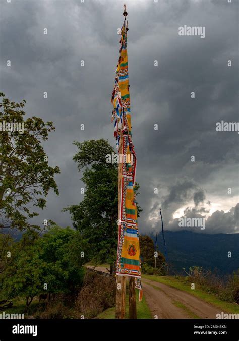 Prayer Flags in Bhutan Stock Photo - Alamy