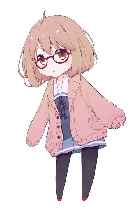 Chibi Girl With Glasses Drawing