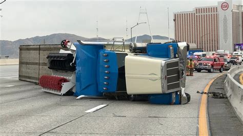 All Lanes Open On Nb I 580 In Reno After Semi Truck Overturns