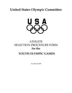 Fillable Online Usagym For The YOUTH OLYMPIC GAMES USA Gymnastics