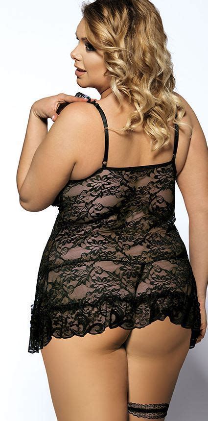 Black Plus Size Babydoll Lingerie G String XL 2XL 3XL 4XL 5XL 6XL