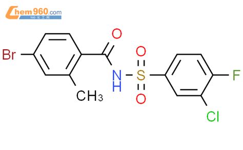 477843 73 5 BENZAMIDE 4 BROMO N 3 CHLORO 4 FLUOROPHENYL SULFONYL 2