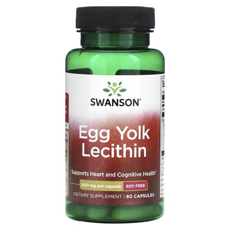 Swanson Egg Yolk Lecithin 600 Mg 60 Capsules