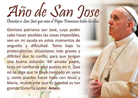 19 de marzo Solemnidad de San José Esposo de la Virgen María y