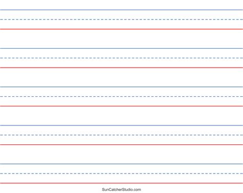 Kindergarten Lined Paper Free Printable | Lined Paper Printable