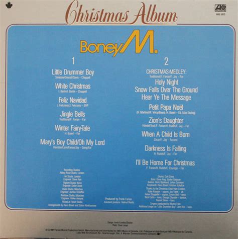 Boney M – Christmas Album - 1981 – Vinyl Pursuit Inc