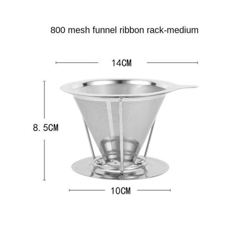 Café Filtres Porte filtre à café en maille 800 en acier inoxydable 304