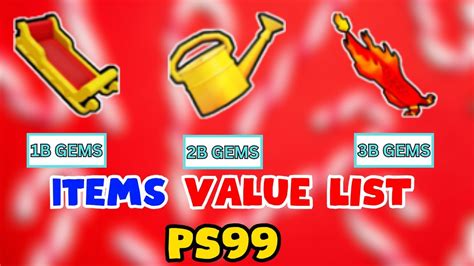 Pet Simulator 99 ITEMS Value List Ps99 Value List YouTube