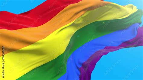 Rainbow Waving Flag Pride Month Celebrate Lgbt Lgbtq Lgbtqia Gay And Lesbian Pride