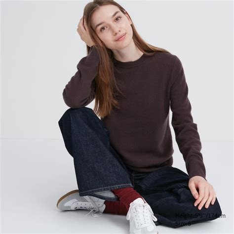 Cashmere Crew Neck Long Sleeve Sweater Uniqlo Us