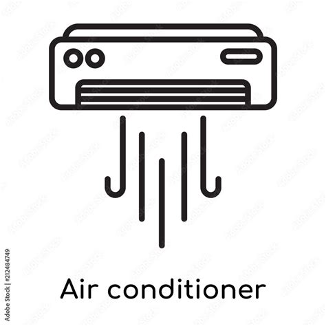 Air Conditioner Icon Vector Sign And Symbol Isolated On White