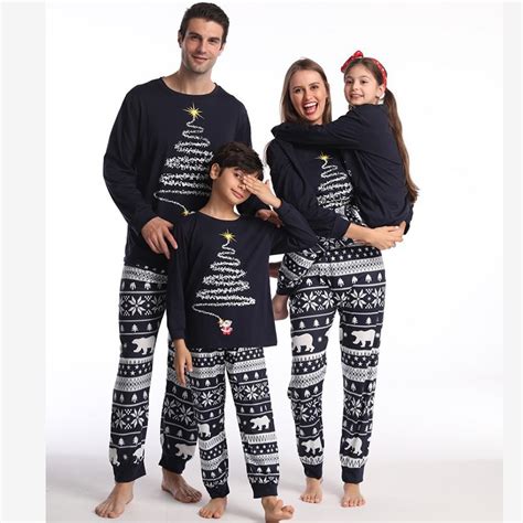 Inverno 2022 ano novo moda natal pijamas conjunto mãe crianças roupas