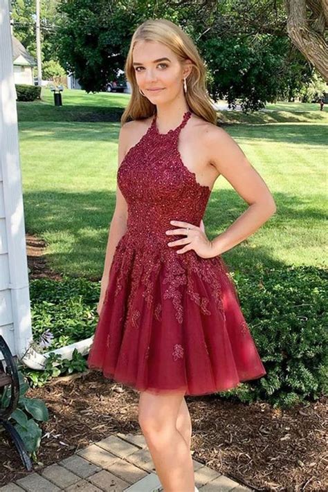 Burgundy Homecoming Dress Burgundy Back To Vestidosprom Red