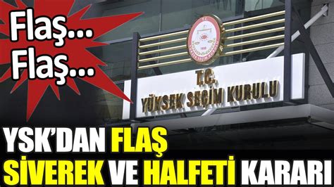 Son Dakika Ysk Dan Fla Siverek Ve Halfeti Karar