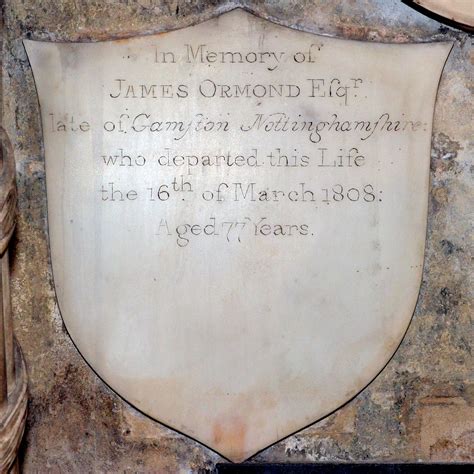 Memorial Wall: Ormond, James - Bath Abbey Memorials