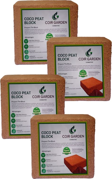 Cocogarden Cocopeat For Plants Kg Block Expands Up To Litres Of