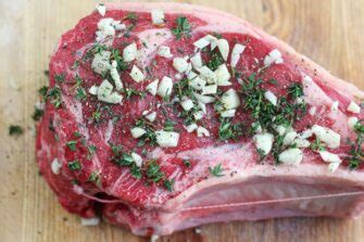 Irish Rib Roast On The Bone Roasting Prime Rib In The Oven