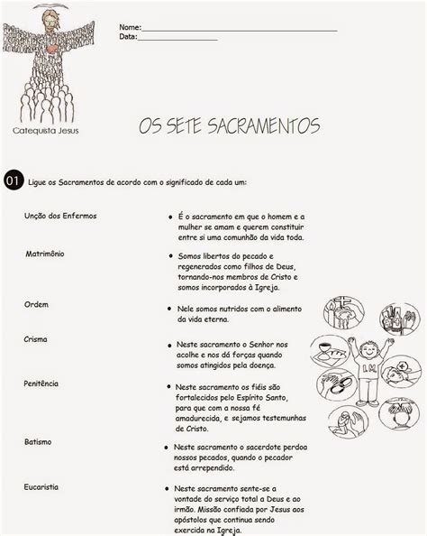 Atividades Sobre Os Sacramentos ENSINO