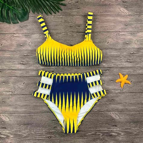 African Print Two Pieces Bikini Set Leloye Two Piece Bikini