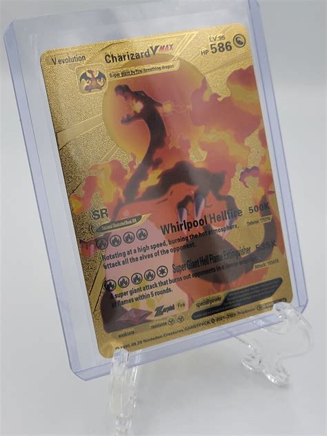 Mavin Pokemon Charizard Vmax Gold Foil Fan Art Card Hp